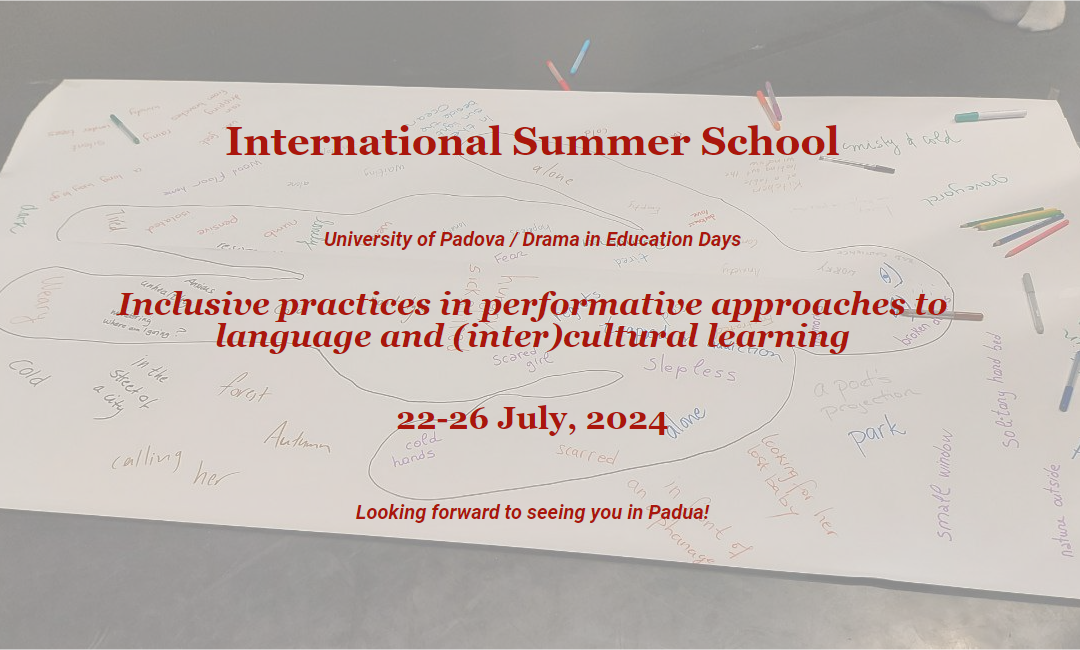 Scuola estiva  sul teatro educativo, Universitá di Padova, luglio 2024