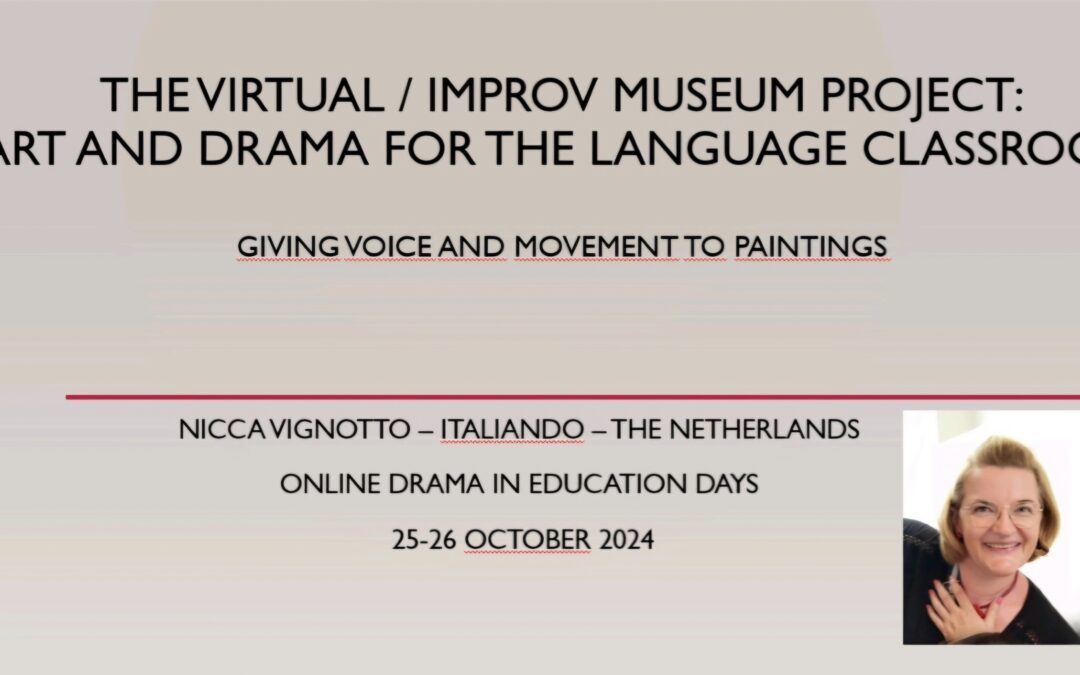 Online Drama in Education Days 25-2 6 ottobre 2024