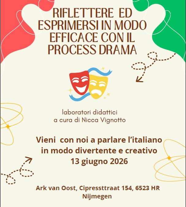 13 giugno 2026 laboratorio di Process Drama a Nijmegen